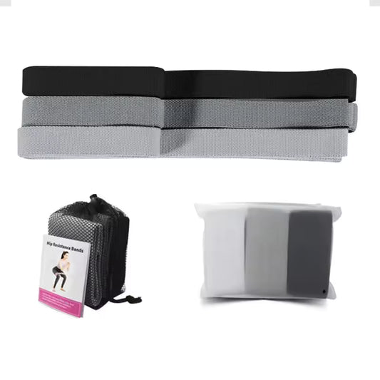 3pcs/set Non-Slip Booty Bands for Legs & Glutes with Hair Ties & Tape Measure, Ideal for Home Workouts, Yoga & Pilates