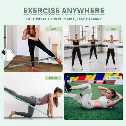 3pcs/set  Non-Slip Booty Bands for Legs & Glutes with Hair Ties & Tape Measure, Ideal for Home Workouts, Yoga & Pilates